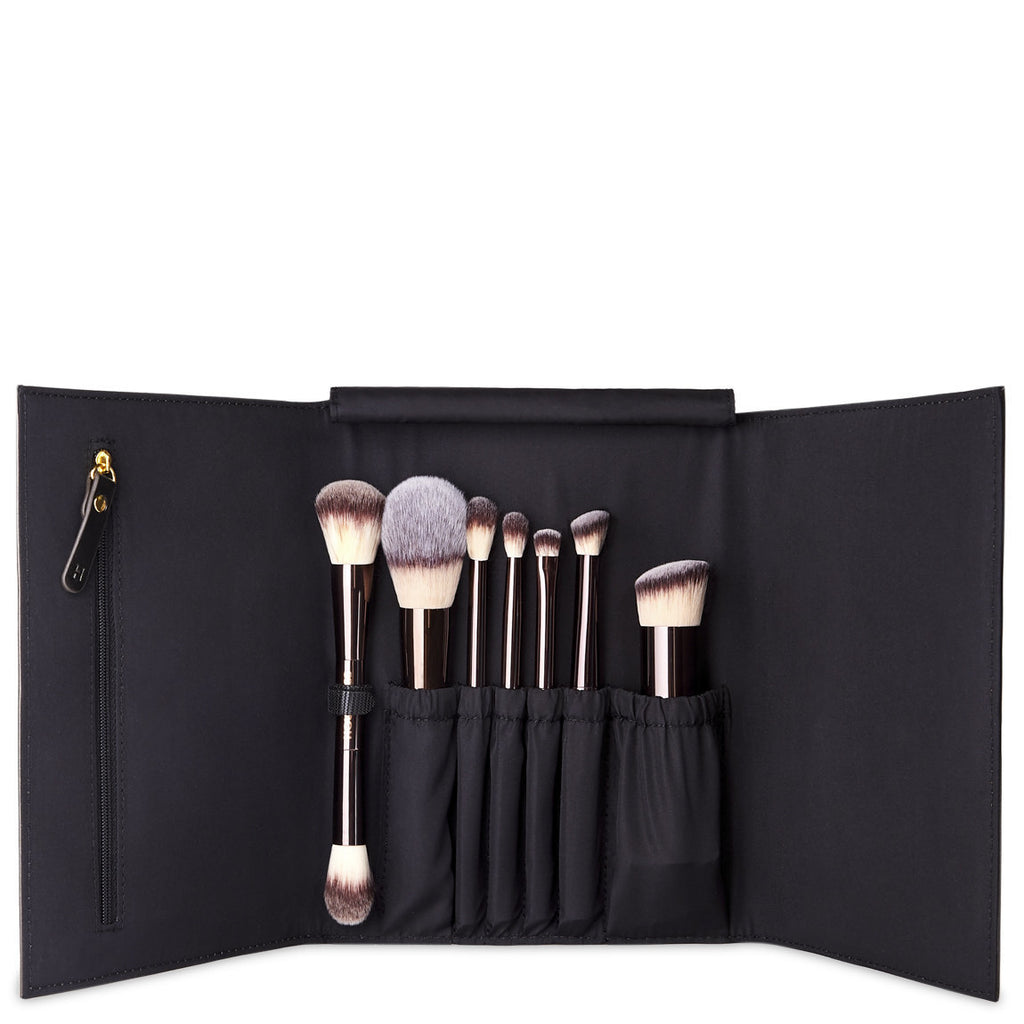 HOURGLASS 7-Piece Luxury Brush Set with Travel Leather Case